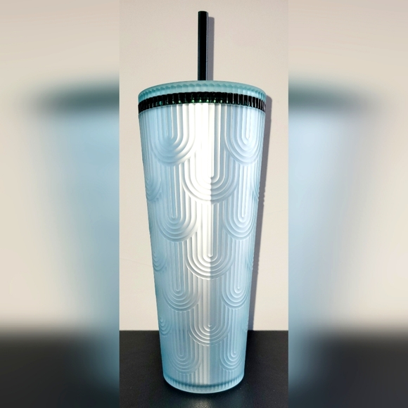 Starbucks spring 2024 soft touch aqua green mermaid scales venti Tumbler - Picture 3 of 4